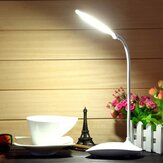 Lámpara de escritorio flexible recargable y regulable con luz LED USB para leer en la mesita de noche