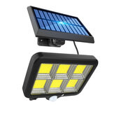 120/128/150/160LEDs Luz solar COB al aire libre con sensor de movimiento PIR lámpara de pared de proyector con/sin control remoto