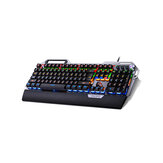 K100 104 Tasten Mechanische Tastatur Kabelgebundene RGB-Hintergrundbeleuchtung Anti-Ghosting-Gaming-Tastatur für Gamer PC Desktop