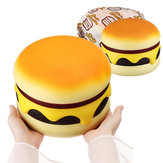 Burger de queijo e carne criativo e macio da Cutie. Enorme hambúrguer gigante de 22CM com pão jumbo. Presente de brinquedos fofos.