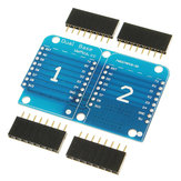 Escudo de doble base de doble toma para D1 Mini NodeMCU ESP8266 DIY PCB D1 Tarjeta de Expansión