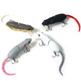 WS-N-027 1pc 15.5g 85mm Artificial Mouse Fishing Lure Swimbait 2 Segment Bait Lifelike Rat Lure For 