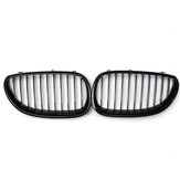 Pair Black Front Sport Wide Kidney Grille Grill for BMW E60 E61 5Series M5 03-10