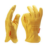 Rękawice OZERO dla mężczyzn z ochroną skóry koźlej do bezpiecznej pracy, cięcia, naprawy, w garażu i do wyścigów samochodowych