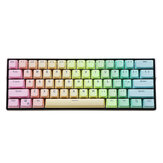 104 tasti Rainbow Color Keycap Set OEM Profile PBT Sublimation Keycaps trasparenti per Meccanico tastiere