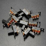 10 interruttori a slitta SPDT di colore nero, dimensioni mini, accensione-spegnimento, 100V, 2A, materiale per fai da te