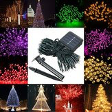 Luci a stringa con energia solare e impermeabile da 12M e 100 LED per decorare il giardino, le feste e il Natale