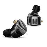 KZ D-Fi Wired Earphone HiFi Sound Bass 10mm Dual Magnetic Dynamic Drivers Four-speed Tuning 3.5mm Ergonomic In-ear Headphones with Mic
