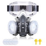 NASUM 308 Respiratory Face Cover Mask Reusable Glasses Goggle with Ear Plugs Filters for Dust Protection Polishing