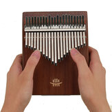 HLURU 21 Keys Thumb Piano Wooden Professional Kalimba Bottom Hole Mahogany Musical Instrument for Beginner