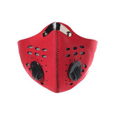 Maska na twarz motocyklowa z filtrem przeciwpyłowym PM2.5 wielowarstwowym przeciwdziałającym zanieczyszczeniom, zakładana na usta i nos, wielokrotnego użytku