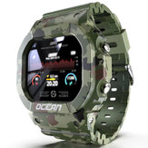 LOKMAT Oceanoo IP68 Rastreador impermeável de vários modos esportivos com monitor de frequência cardíaca e relógio inteligente em estilo militar