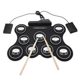 Başlangıç ​​seviyesi için Drumsticks ve Pedal ile Taşınabilir Roll Up Davul Kiti USB MIDI Davul iword G4009 9 Pedal Elektronik Davul