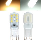 ZX Regulable G9 3W Lámpara de maíz transparente lechoso con 14 SMD 2835 LED Luz blanca pura cálida 110V 220V