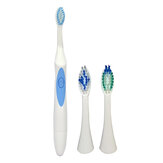 QYG Q2 Sonic escova de dentes elétrica poderosa IPX7 à prova d'água azul e laranja com 3 cabeça de escova de dentes