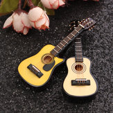 1/12 Escala Dollhouse Miniature Guitar Accessories Instrumento DIY Parte para casa de muñecas
