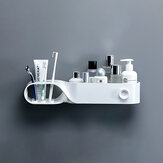 Κρεμάστρα στήριξης οδοντόβουρτσας σε σχήμα Σ για τοποθέτηση στον τοίχο, αδιάβροχη, μεγάλη αντοχή στο βάρος, ράφι μπάνιου χωρίς αυτοκόλλητα