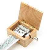 DIY Handkurbel-Musikbox mit 15 Tönen und Holzkasten mit Lochstanze und Papierstreifen, Geburtstagsgeschenk