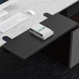 Placa de extensão de mesa de escritório moderna em fibra de carbono sem perfuração para computador portátil e teclado, alongamento e alargamento da mesa com apoio para as mãos
