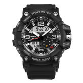 SANDA 759 Fashion Men Dual Display Zegarek Wielofunkcyjny sportowy zegarek do nurkowania 