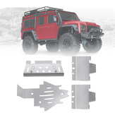 4 STÜCKE 1/10 Edelstahl Protector Skid Plate Upgrade Ändern Teile für Traxxas TRX-4 Rc Auto 