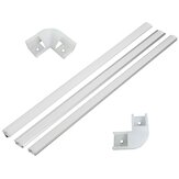 6er Set 100cm U V YW Aluminium Profil Eckverbinder für LED Strip Leiste Unterbau Nachtlicht Küche 1,8cm Breit