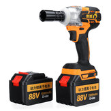 88V 15000mAh Cordless Brushless Electric Impact Wrench W/ 2 Batteries Woodworking Power Tool