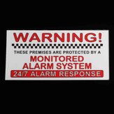 5 Adesivos de aviso de sistema de alarme monitorado de segurança para uso externo, em PVC à prova d'água