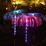 Luzes solares LED exteriores à prova d'água, decoração de jardins com lâmpada de medusa movida a energia solar, mudança de cor (7 cores)