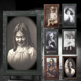 Moldura para fotos de fantasmas em 3D Molduras de imagens de terror para o dia das bruxas Mudança de rosto fantasma decoração de festa de Halloween adereços