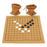 90 PCS Go Bang Satranç Oyun Seti Süet Deri Levha Çocuk Eğitici Oyuncak
