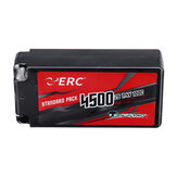 Bateria Lipo SUNPADOW ERC 7.4V 4500mAh 100C 2S com conector Jack de 4mm para carro RC