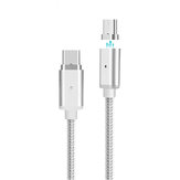 Bakeey ™ USB Тип-С 1M Магнитный нейлоновый плетеный кабель для зарядки и передачи данных для Nexus Xia для Nexus Xiaomi Macbook Letv MEIZU