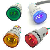 Voltímetro digital LED de 22mm AC 60V-450V Lâmpada indicadora de tensão Monitor de voltagem