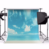 New Durable 5x7ft Cotton Photography Backdrop Seaside Beach Background Studio Props