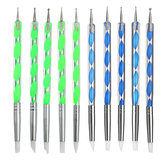 5 X 2 Yollu Top Stilleri Süsleyen Aletler Silikon Renk Şekillendirici Fırçalar Kalem Polimer Kil Çömlek için