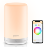 Gosund Akıllı Lamba Ayarlanabilir Dokunmatik Yatak Yanı Masa Lambası Yatak Odası Uygulama Kontrolü Renkli Değiştirilebilir LED Komodin Dokunmatik Lambası RGB+Sıcak Beyaz Programlama ve Zamanlayıcı Ses Kontrolü Alexa ve Google Home ile Çalışır