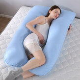 Travesseiro em formato de U, U Type Pillow, para suporte confortável do corpo com capa de algodão lavado 100% com zíper, suporte para as costas e barriga, ideal para dormir de lado. Tamanho 145 * 80 CM.