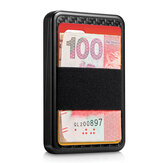 NewBring RFID Blocking Card Holder Blocking Sliding Wallet Aluminum Plastic Card Money Purse Carbon Fiber Storage