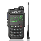 ABBREE AR-518 Teljes sávszélességű rádió 128 csatornával LCD színes kijelző Dupla sávú rádió Légibetárcsázási rendszer SOS vészhelyzet funkció