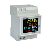 Medidor de energia digital monofásico AC40V~450V 100A Monitor de uso de eletricidade voltímetro amperímetro