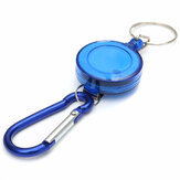 Enrouleur de badge, mousqueton rétractable à ressort pour porte-clés télescopique, 4 couleurs