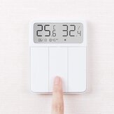 Neue Version 2021 des Xiaomi Mijia Bluetooth Netz Smart Wandtasters mit Temperatur- und Feuchtigkeitssensor Thermometer Hygrometer Lichtfernbedienung Drahtlose 3-Tasten-Schalter MI Home