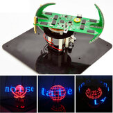 Geekcreit® DIY Biaxial Spherical Rotating DIY LED Flash Kit Creative POV Soldering Training Kit