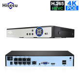 Hiseeu 4K 8MP POE NVR 8CH Audio ONVIF H.265 Vigilancia Videograbadora de seguridad para POE IP 1080P 4MP 5MP 8MP Cámara
