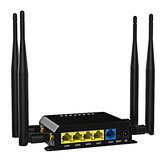 MechZone Industrie 4G Router mit USB-Port und SIM-Kartensteckplatz unterstützt 3G/4G zu Wifi Triple Network mit 4* 5dBi Antennen.