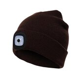 Chapéu quente com luz LED recarregável por USB para reparo de lã