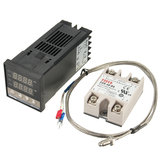 100-240V 40A Digital PID Temperature Controller SSR K Thermocouple Sensor