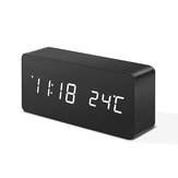Digoo DG-AC2 3 Mode Wooden Voice Control LED Digital Alarm Clock Multifunctional Display Time Temperature Desk Clock