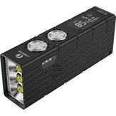 Lumintop Moonbox 3x XHP50.2 10000LM Hochleistungs-LED-Taschenlampe mit seitlichem Licht, hellem LCD-Display, Flutlichtstrahl, tragbarem LED-Strahler, wiederaufladbar für den Einsatz im Freien